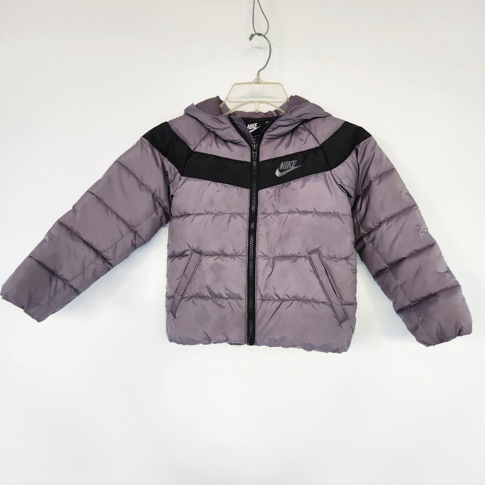 Nike Gray and Black Puffer Jacket